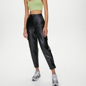 Wilfred Free Aritzia vegan leather cargo pants